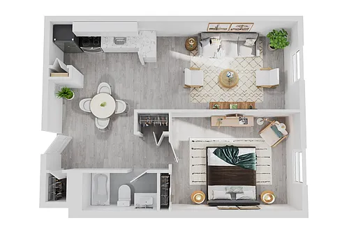 Floor plan Low Rise One Bedroom