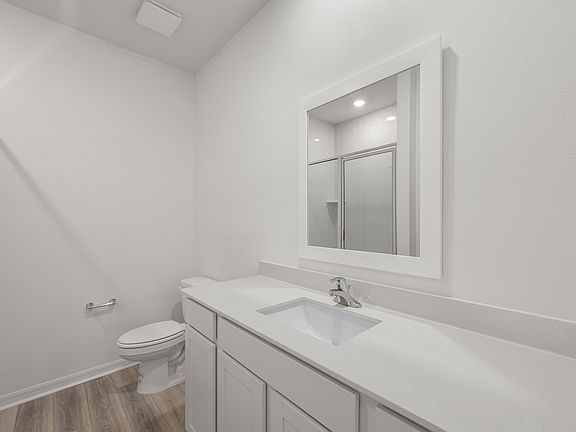 Master bathroom with a large vanity
