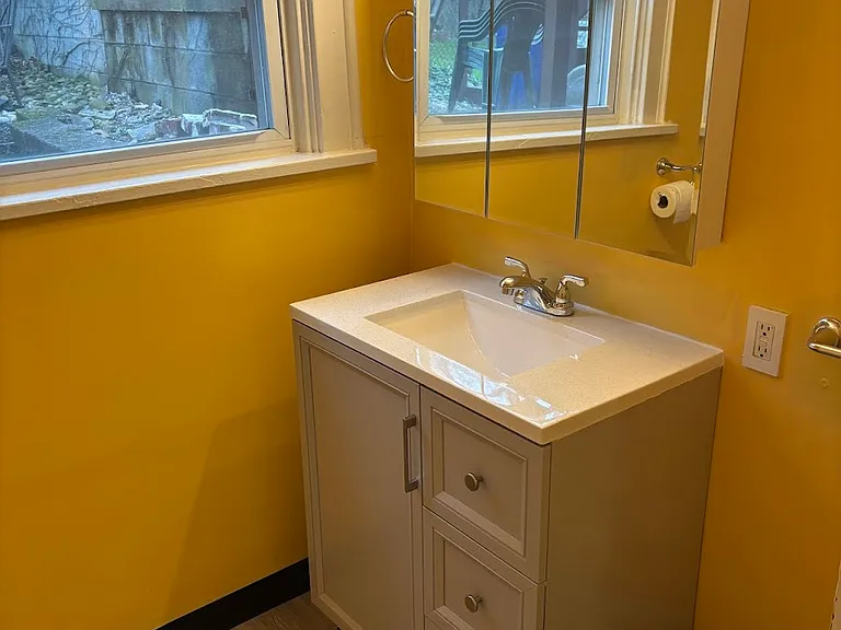 New Bathroom vanity with mirror/ medicine cabinet.