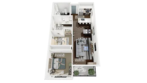 Floor plan 1 Bedroom 1 Bathroom