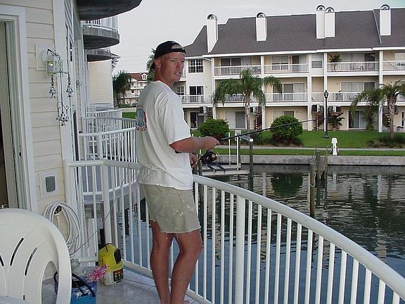 Fishing from Balcony