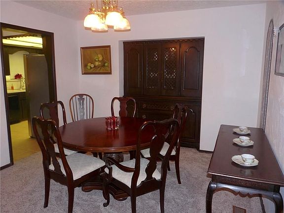 Formal dining room with built in hutch