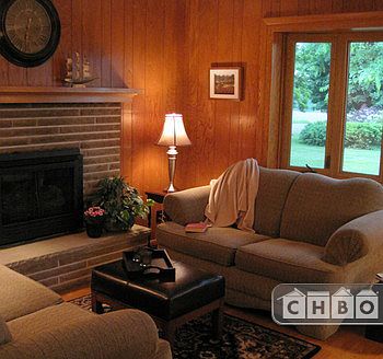 Cozy Family Room with gas fire