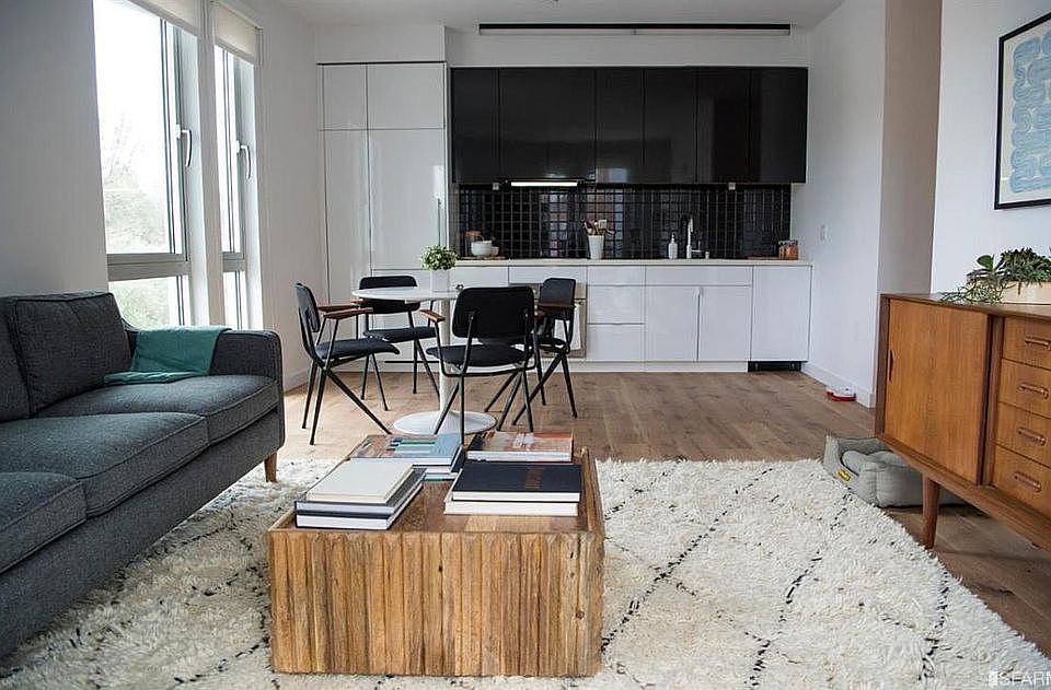 kitchen & living room