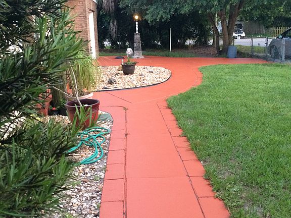 Walkway around the house