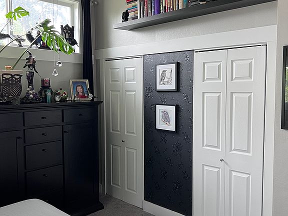 Master closet wall (full length closet including middle panel).