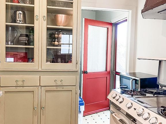 Pantry, back door, and laundry room