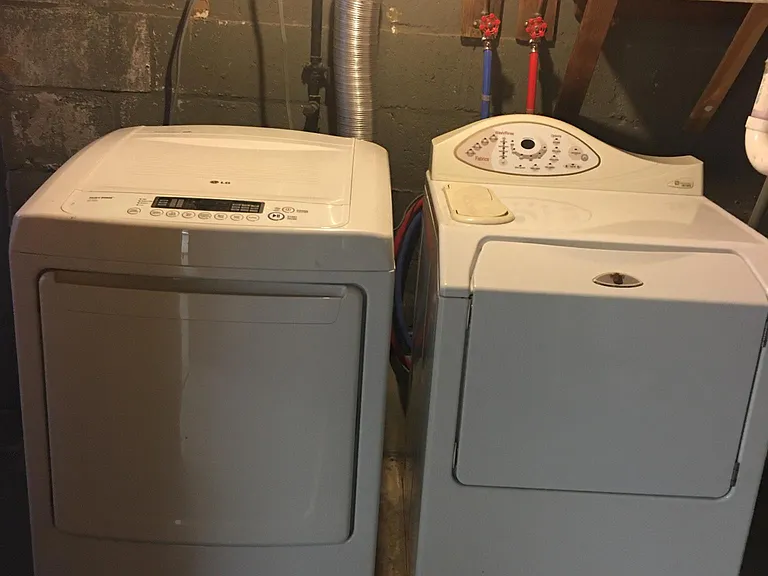 Washer and dryer in the basement