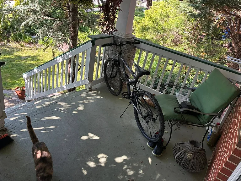 Front porch, upper level entrance