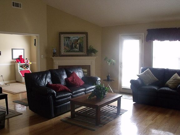 Open Family Room with Fireplace