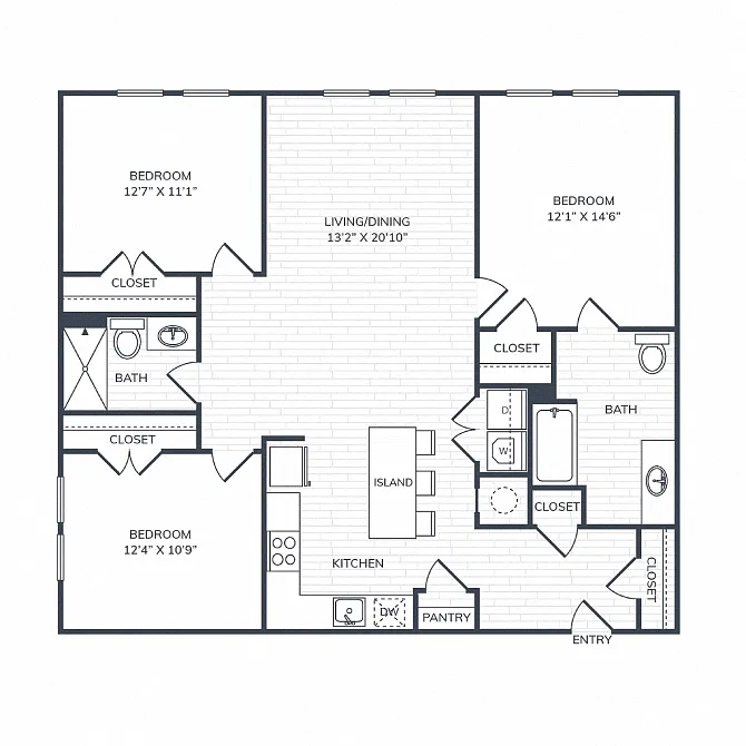 Floor plan PH1 C1 ADA