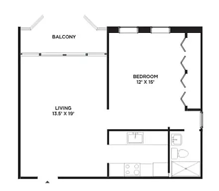 Floor plan Crown Court- 1 BD Standard