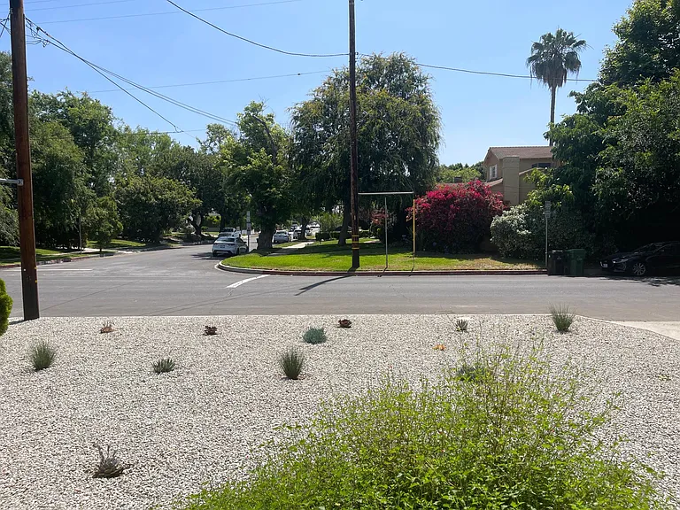 View from front porch of living room.