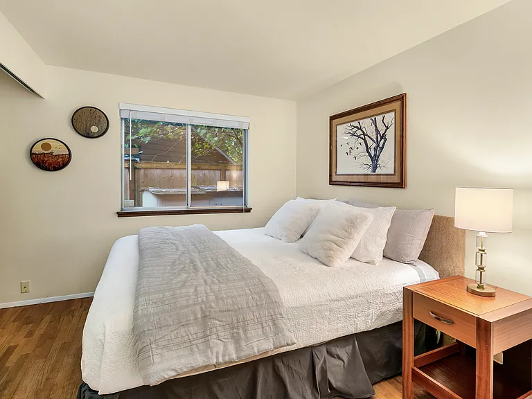 Bedrooms fit queen size bed.