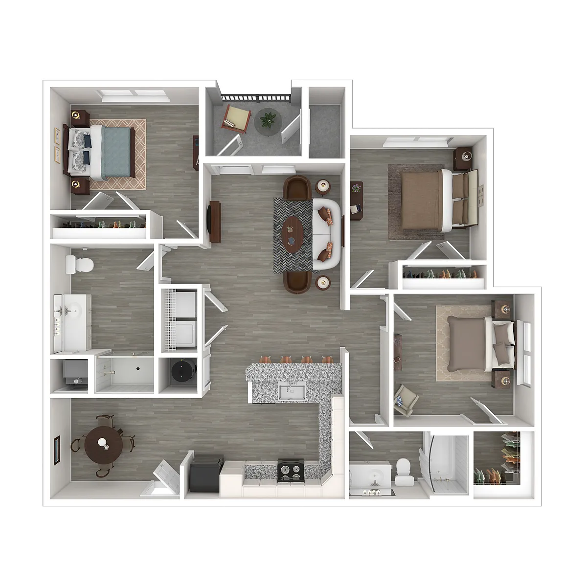 Floor plan Three Bedroom