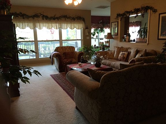 Living room view  of deck