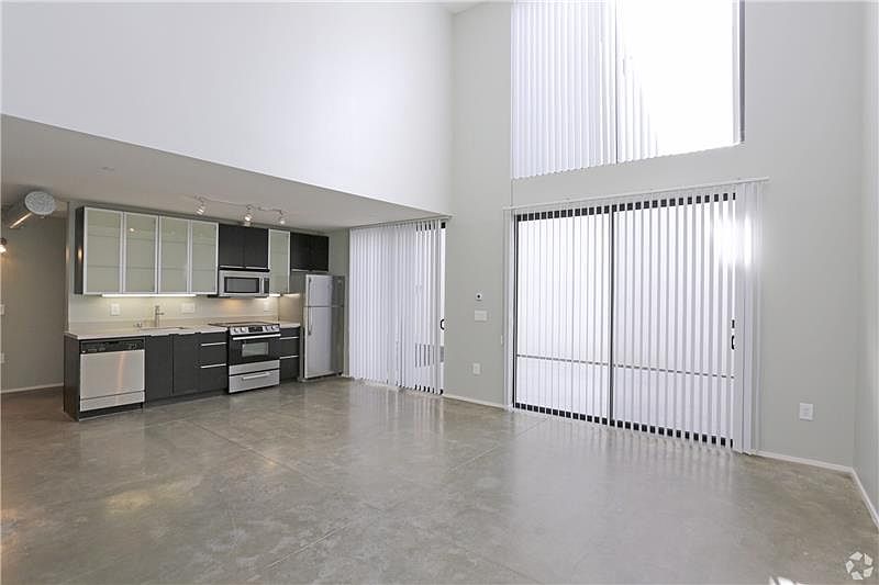 First-floor Unit Layout Example - Kitchen and Living Area