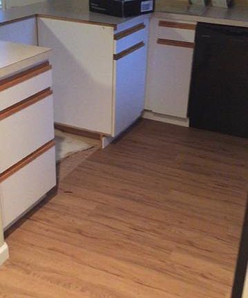 Kitchen before countertops were installed