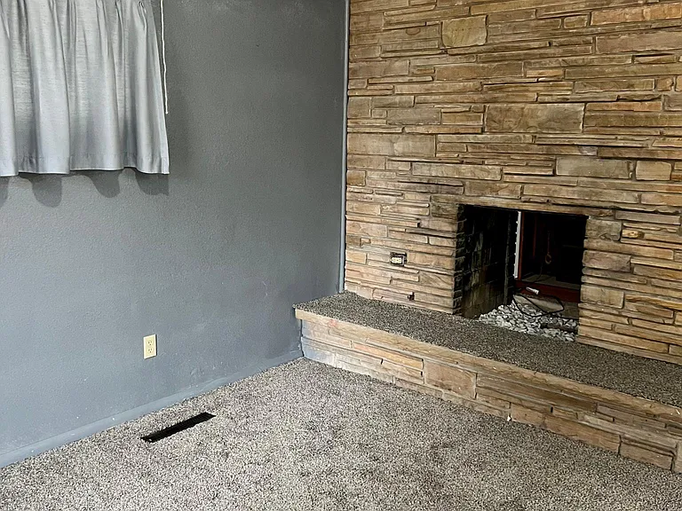 Fireplace in bedroom/office