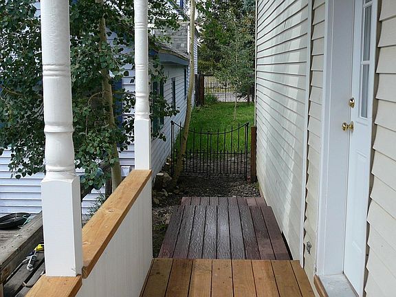 Covered back patio entrance looking back toward 4th Street.