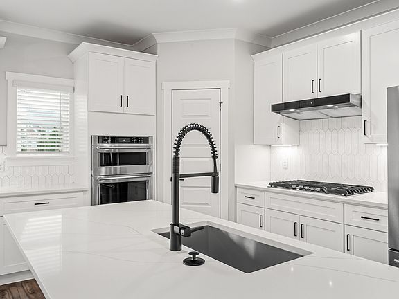 Stainless steel appliances are included