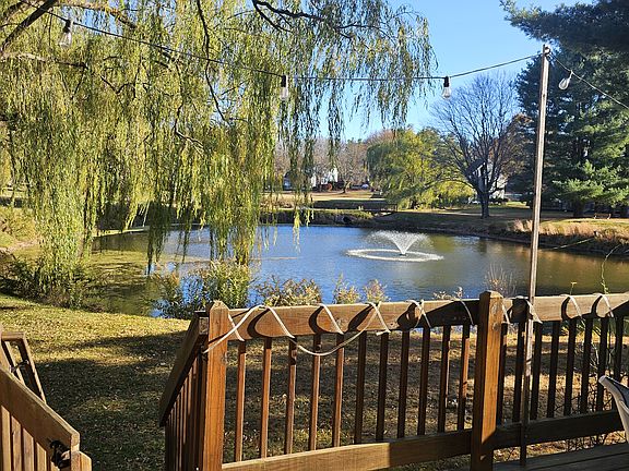 Private large deck with pond view