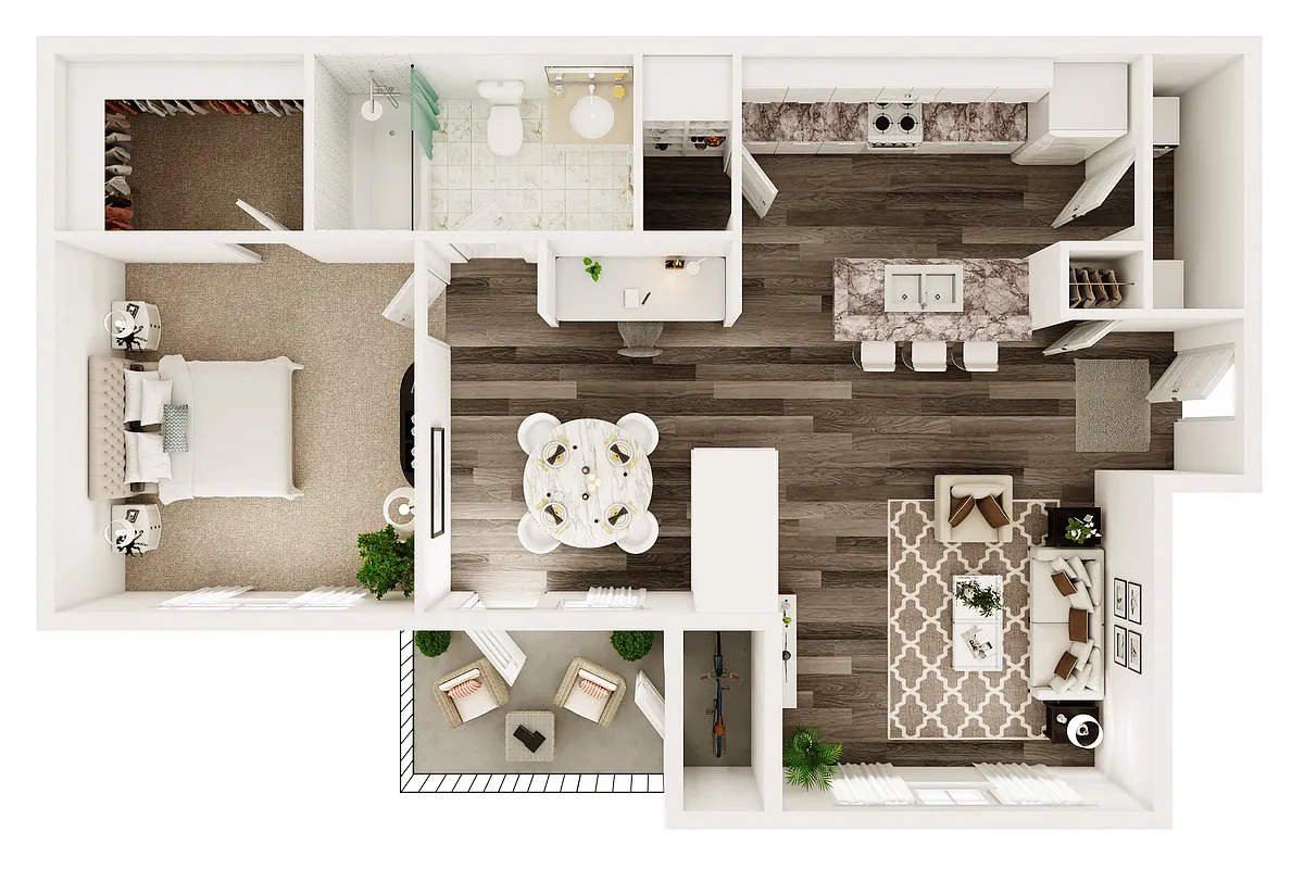Floor plan 1 Bedroom