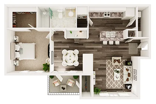 Floor plan 1 Bedroom