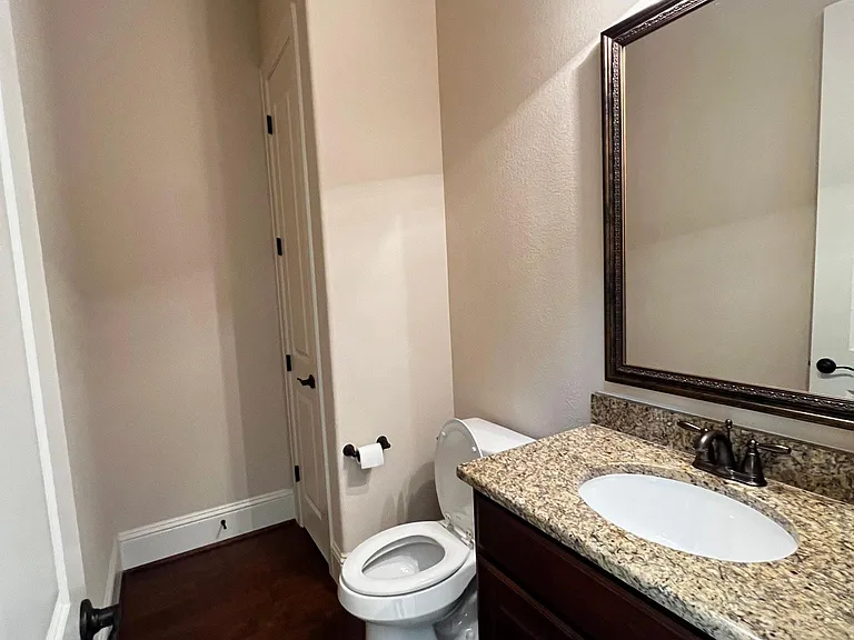 Half Bathroom with linen closet