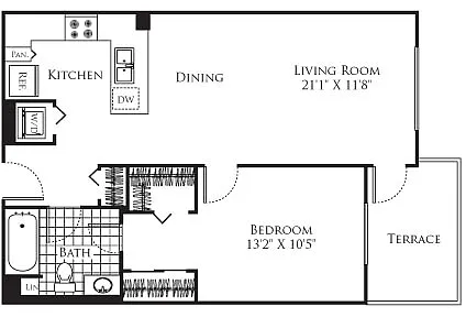 Floor plan 1 Bedroom FP 24