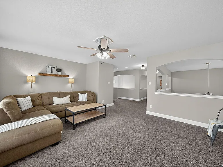 Upstairs loft. Perfect for kid play or adult TV time.