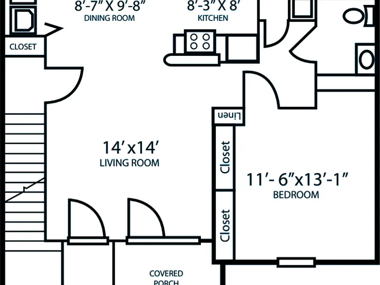 The Barkley.The York - 1B1B (815-876 sq ft) The Barkley.The York - 1B1B (815-876 sq ft)