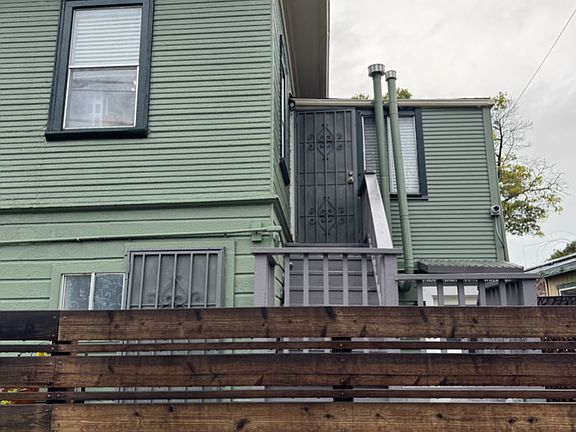 The entrance to the unit. The stairs is used by the studio only