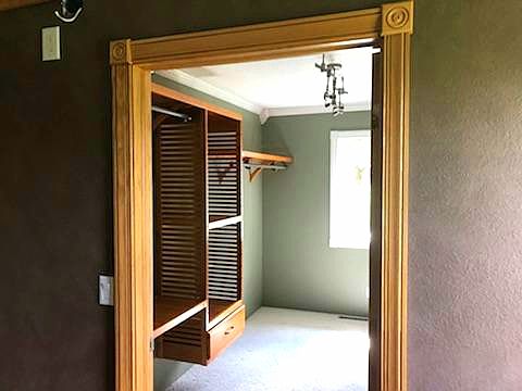 Master walk-in closet