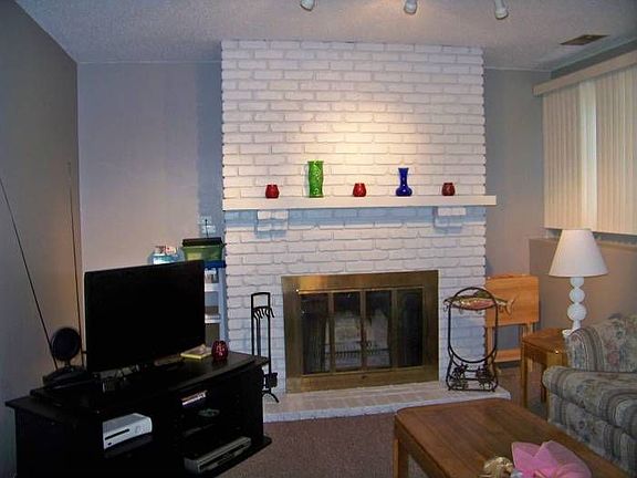 Wood burning fireplace