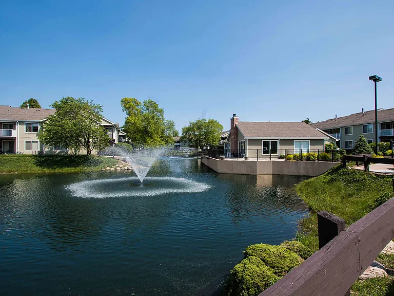 View of pond at The Crossings at St. Charles