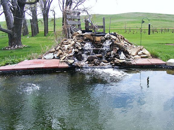 8000 gal pond/waterfall