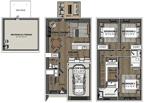 Floor plan Townhome 1
