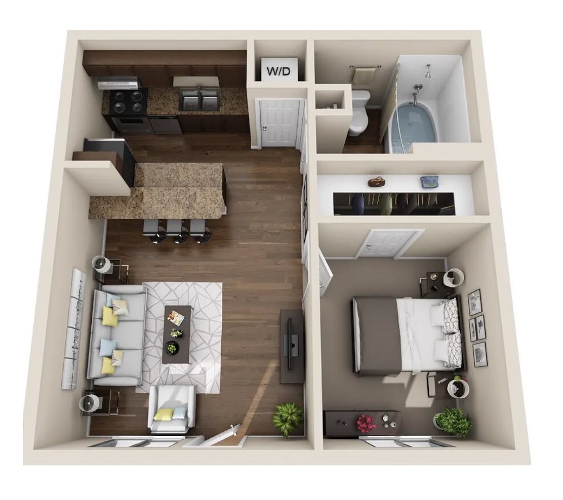 Floor plan 1 BEDROOM