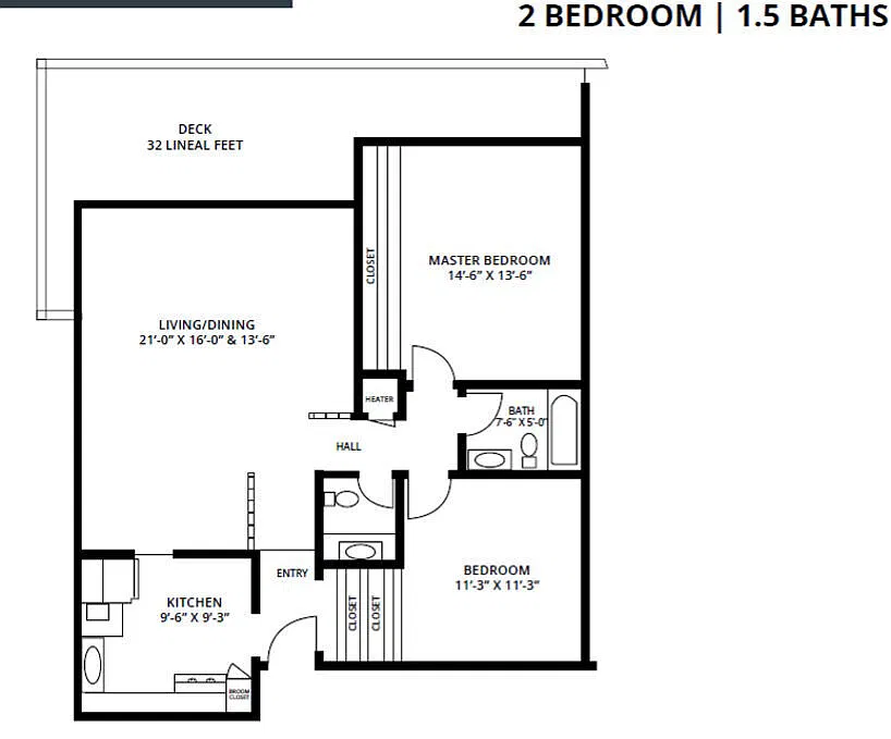 Floor plan 2X15