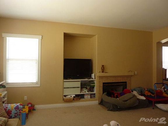 Cozy fireplace in living room