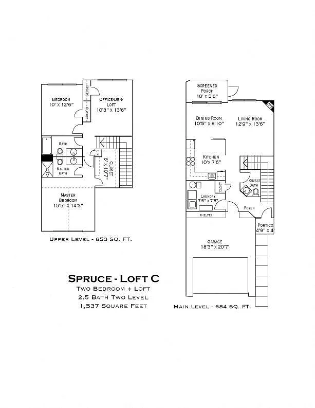 Floor plan Spruce Loft - C