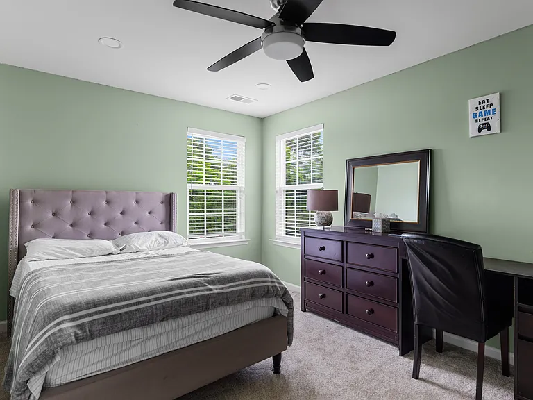 Bedroom 3 _ Shown furnished. If a furnished rental arrangement is agreed upon, the room would be presented as shown.