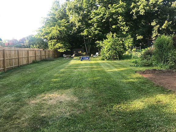 New fence in backyard