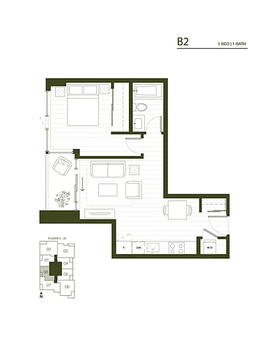 Floor plan Tower 2 - B2