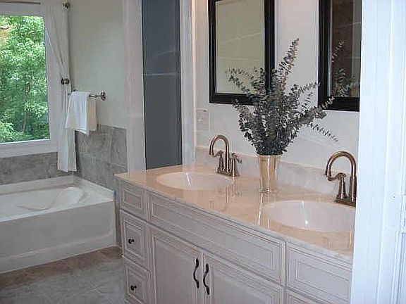 Partial view of master bathroom