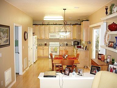 Kitchen, eating space from family room