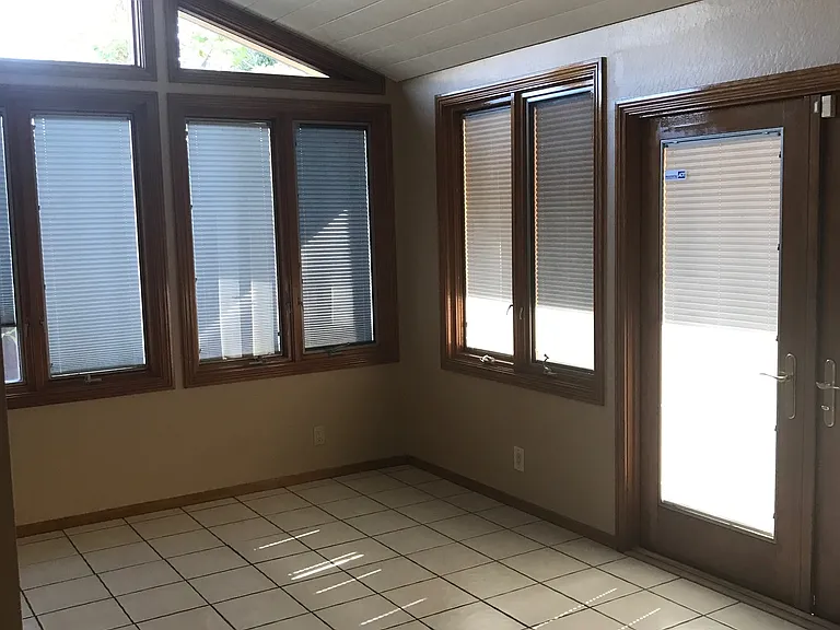 A welcoming front door with lots of natural light.