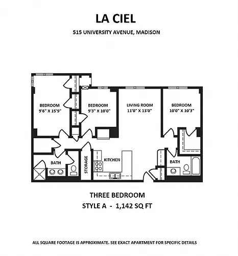 Floor plan Three Bedroom A
