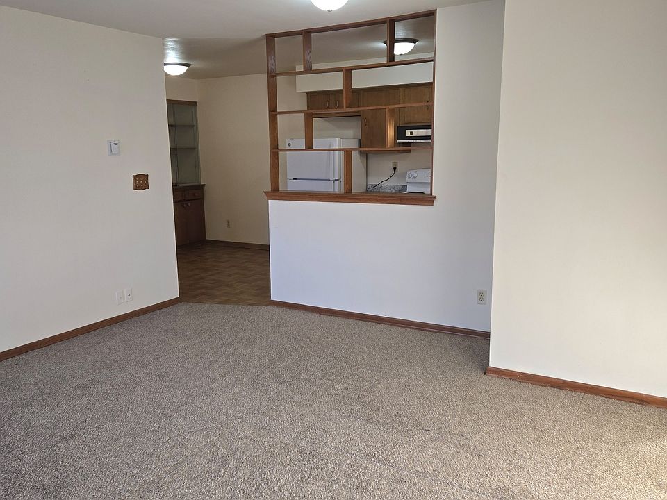 View from the living room to the kitchen.